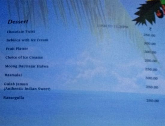 La shack menu