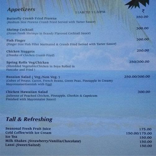 La shack menu
