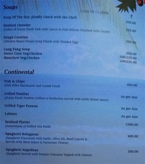 La shack menu