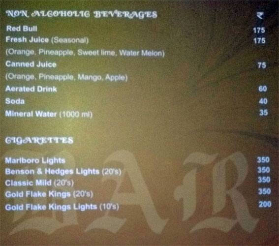 La shack menu