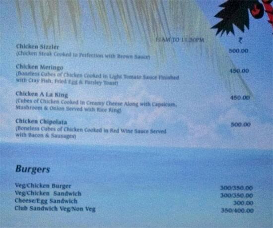 La shack menu