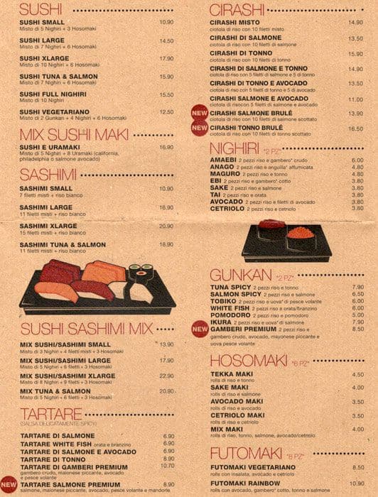 Menu di This Is Not a Sushi Bar Conca 