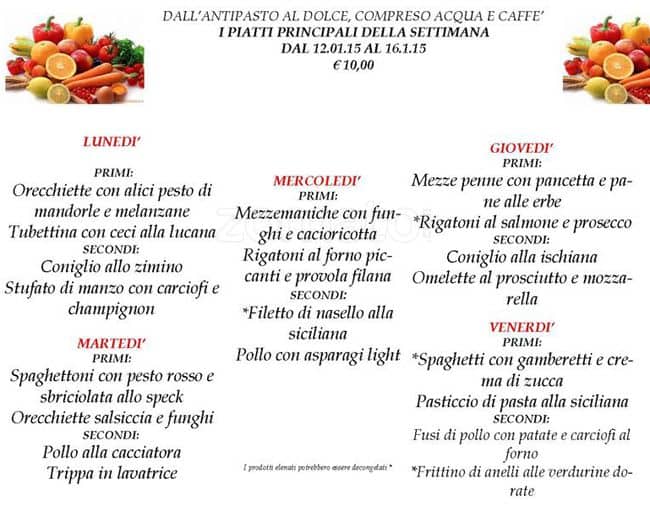 Menu di le banque 