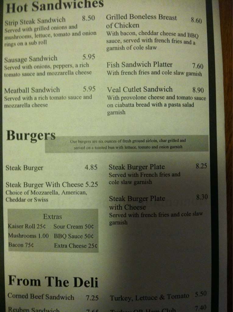 Menu at Donte's Restaurant and Pizza Shop, Berea