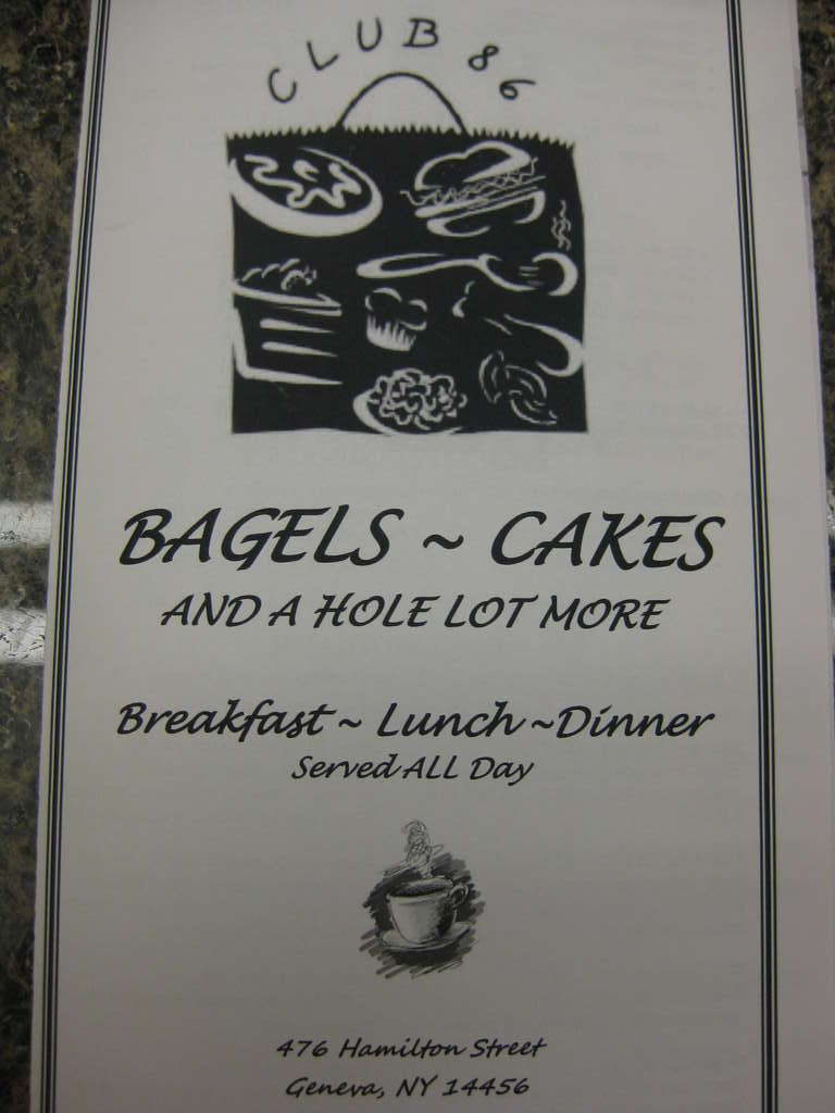 Club 86 Bagels Cakes Menu Urbanspoon Zomato Club 86 Bagels Cakes Menu