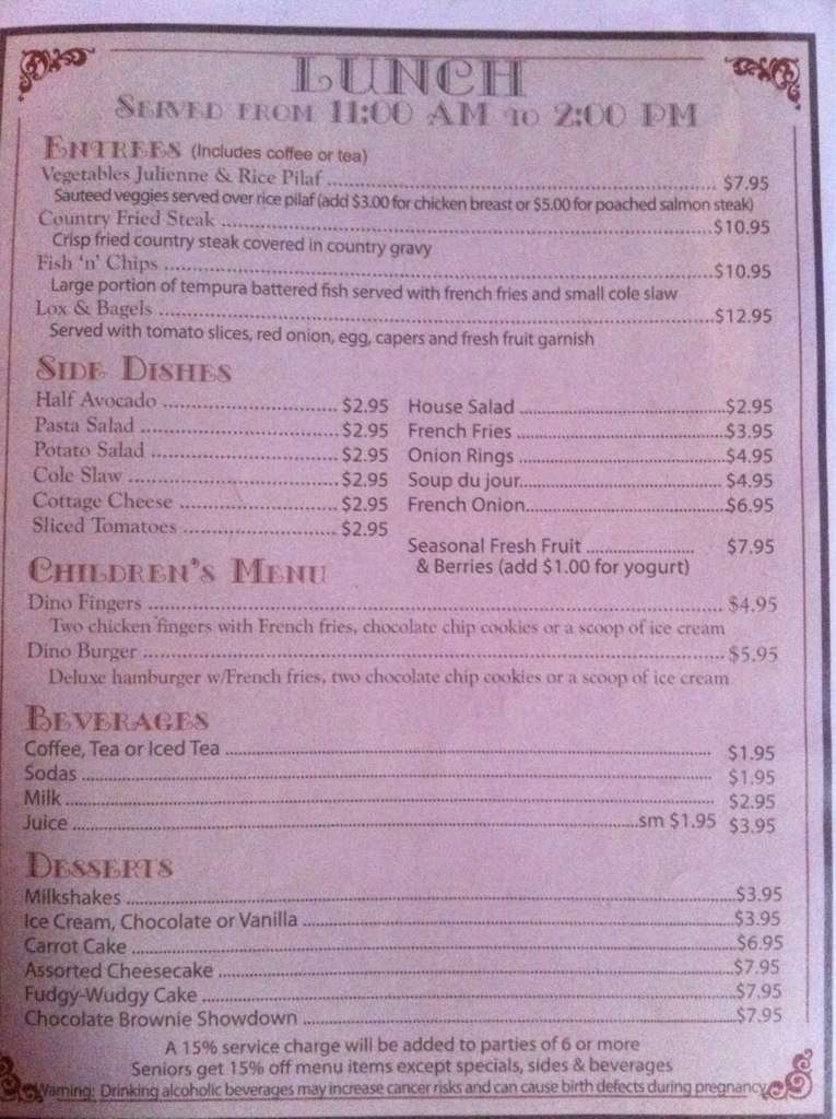 Cafe Potpourri меню