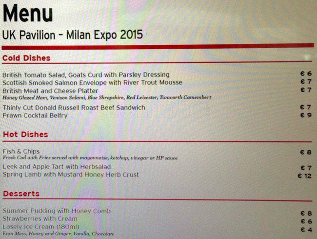 Mosimann's menu