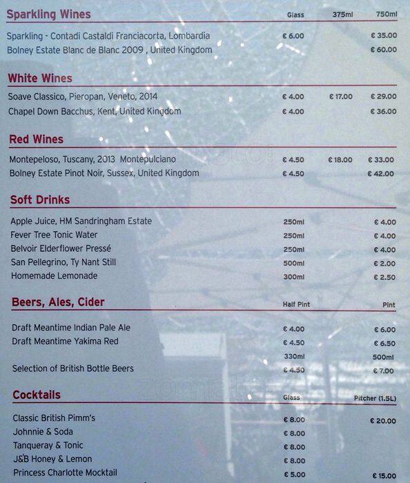 Mosimann's menu