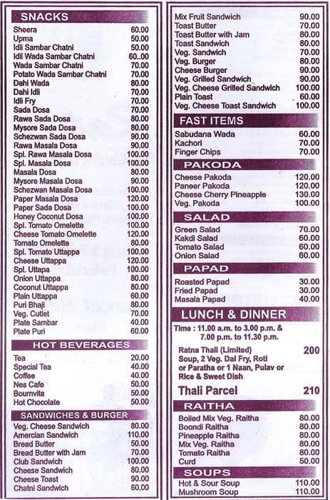 Hotel Ratna Menu, Menu for Hotel Ratna, Pimpri, Pune - Zomato