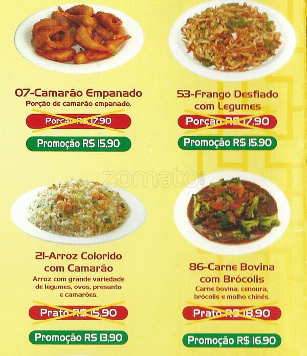 Lishui Restaurante cardápio