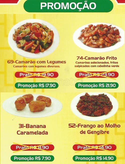 Lishui Restaurante cardápio