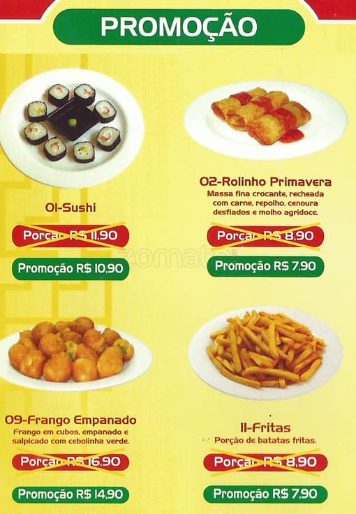 Lishui Restaurante cardápio