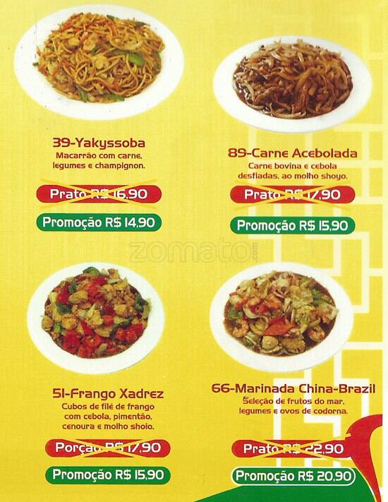 Lishui Restaurante cardápio