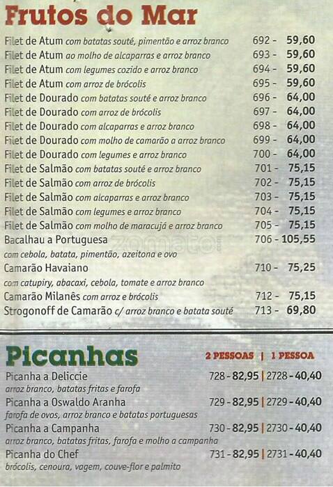 Deliccie Restaurante cardápio