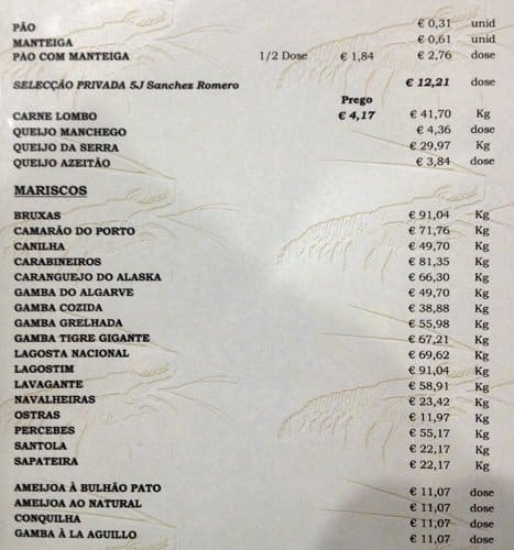 Ramiro Menu, Menu de Ramiro, Mouraria, Lisboa - Zomato ...