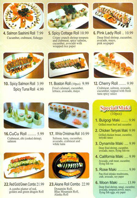 Akane menu