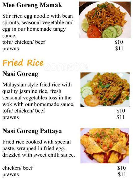 Padi Kitchen menu