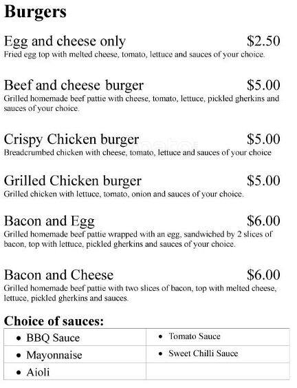 Padi Kitchen menu