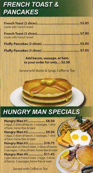 Eating Place menu