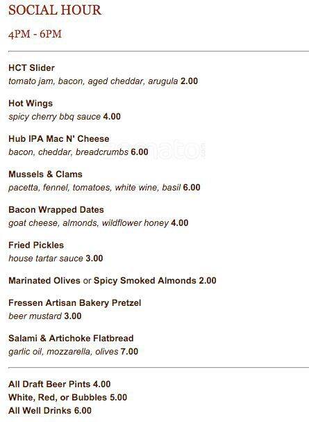Bistro 921 menu