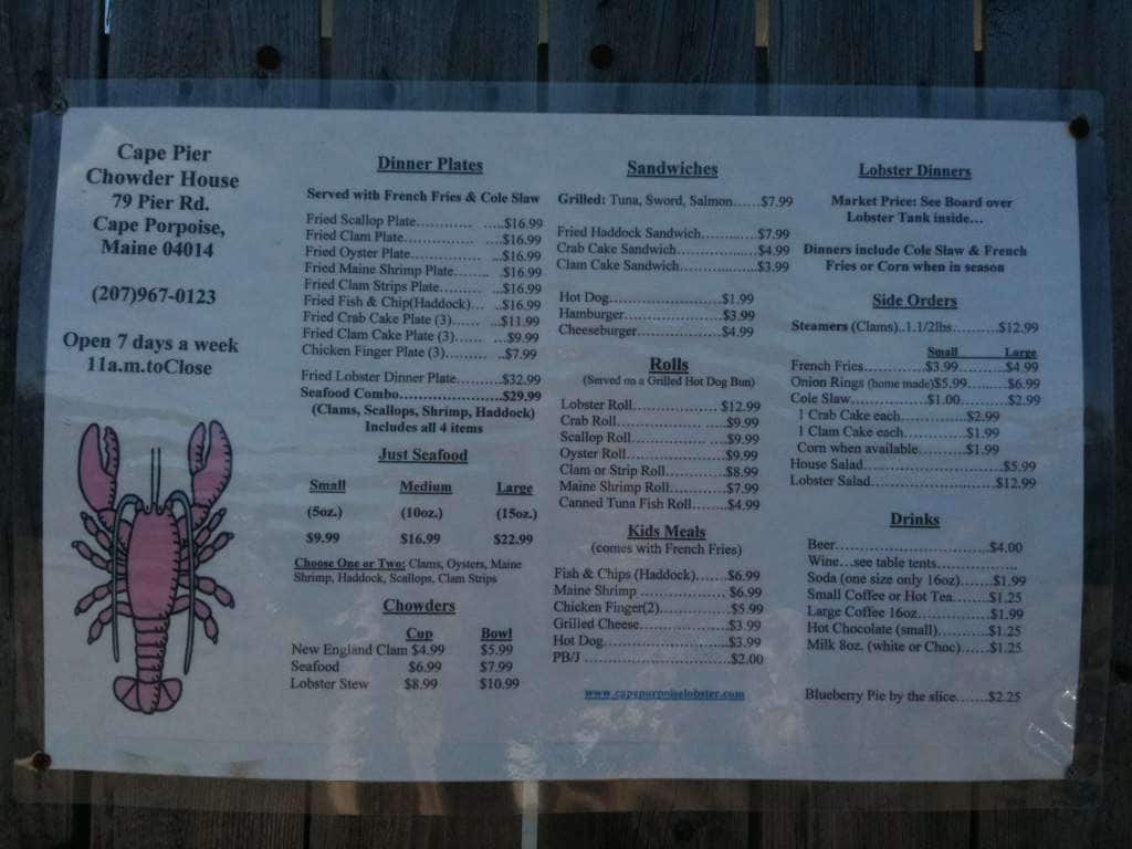 Clam Shack Menu, Menu for Clam Shack, Kennebunk, Portland - Urbanspoon ...