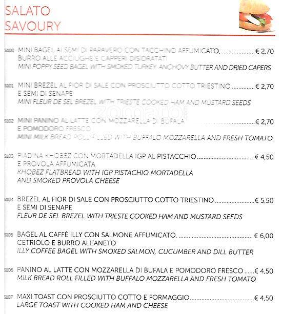 Menu di Illy 