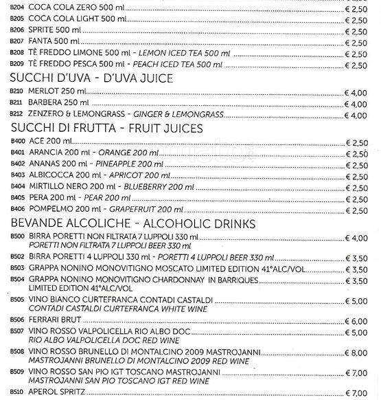 Menu di Illy 