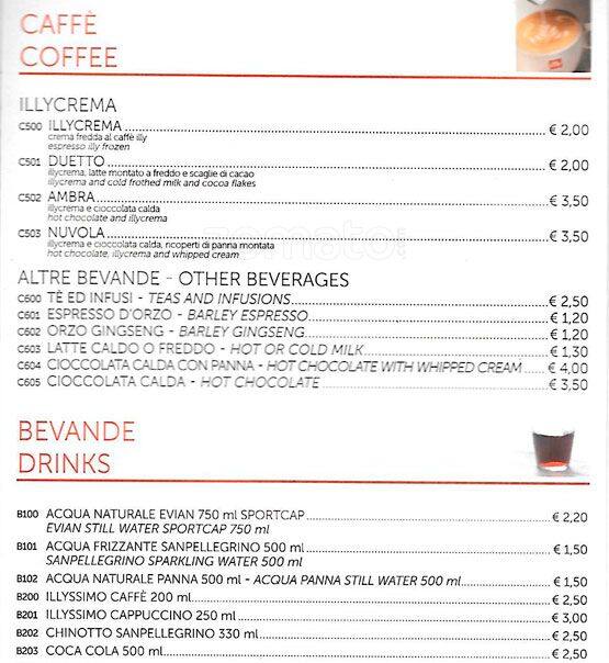 Menu di Illy 