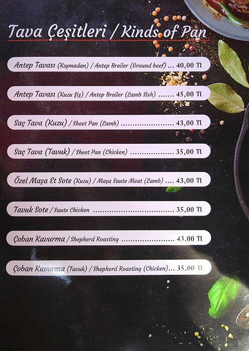 masa gaziantep mutfagi menu masa gaziantep mutfagi incirli istanbul icin menu