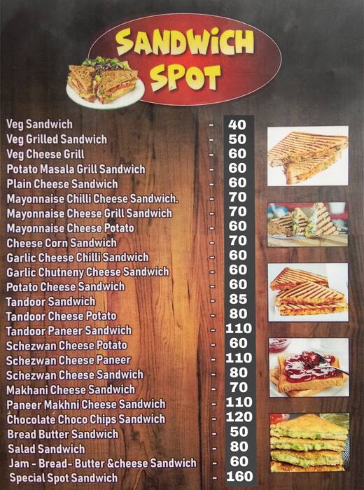 Sandwich deals spot menu