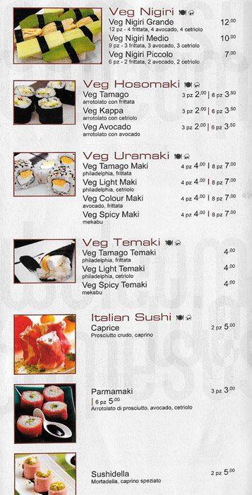 Menu di Welcome Sushi 