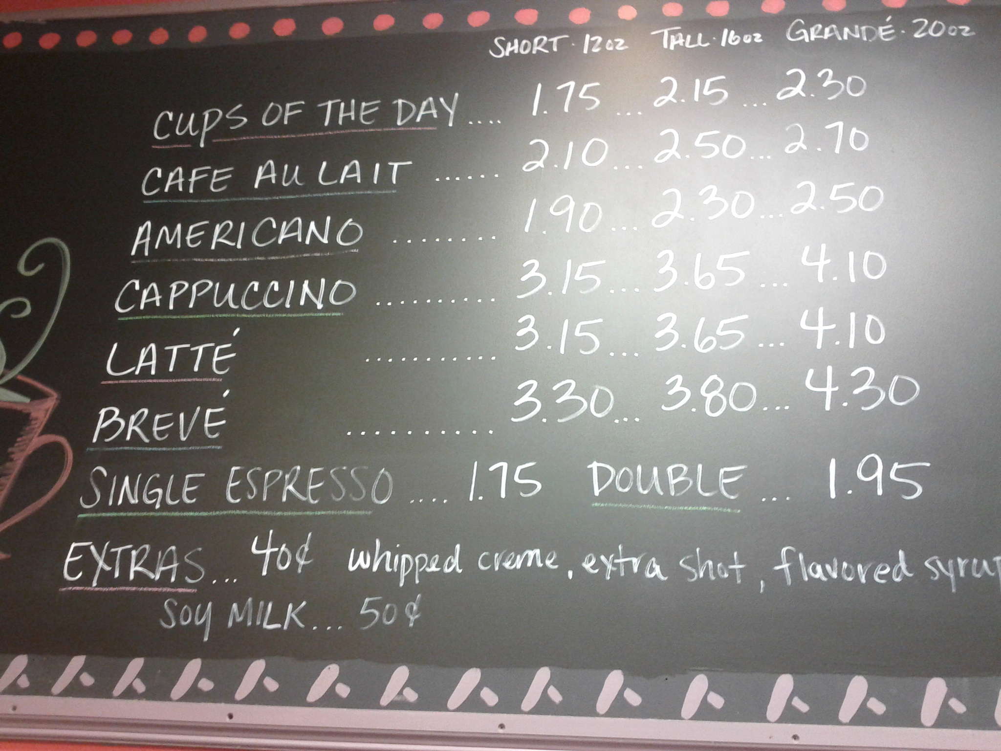 Cups Coffee Bar Menu, Menu for Cups Coffee Bar, Downtown, Indianapolis