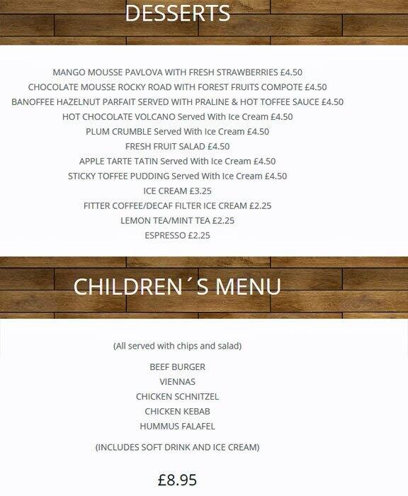 Menu at Aviv Restaurant, Edgware