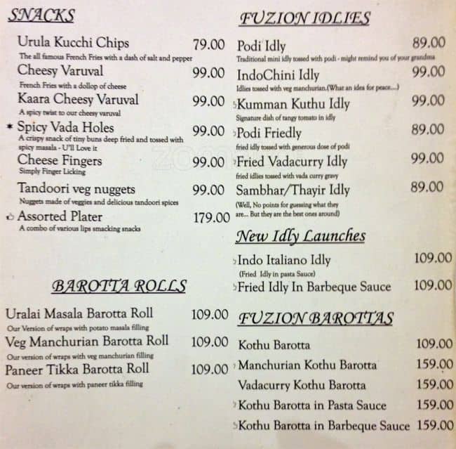 The Madaras Kafe Menu, Menu for The Madaras Kafe, Nungambakkam, Chennai Zomato