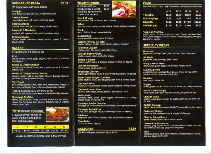 Shakers Pizza Menu Menu For Shakers Pizza Oakland Memphis