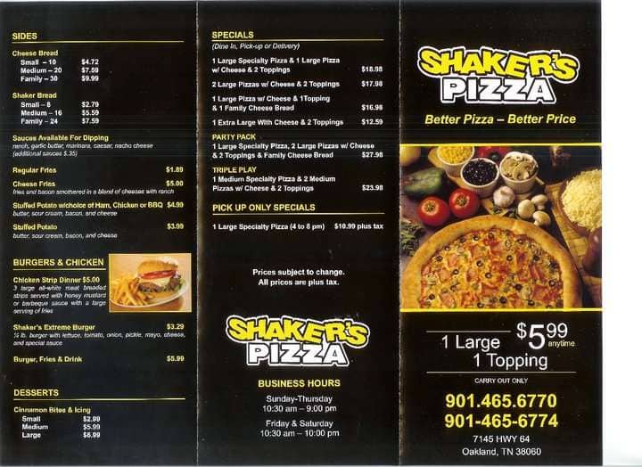 leaning tower pizza oakland menu