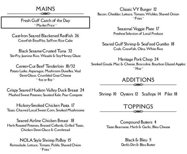 Menu at Vintage Year pub & bar, Montgomery