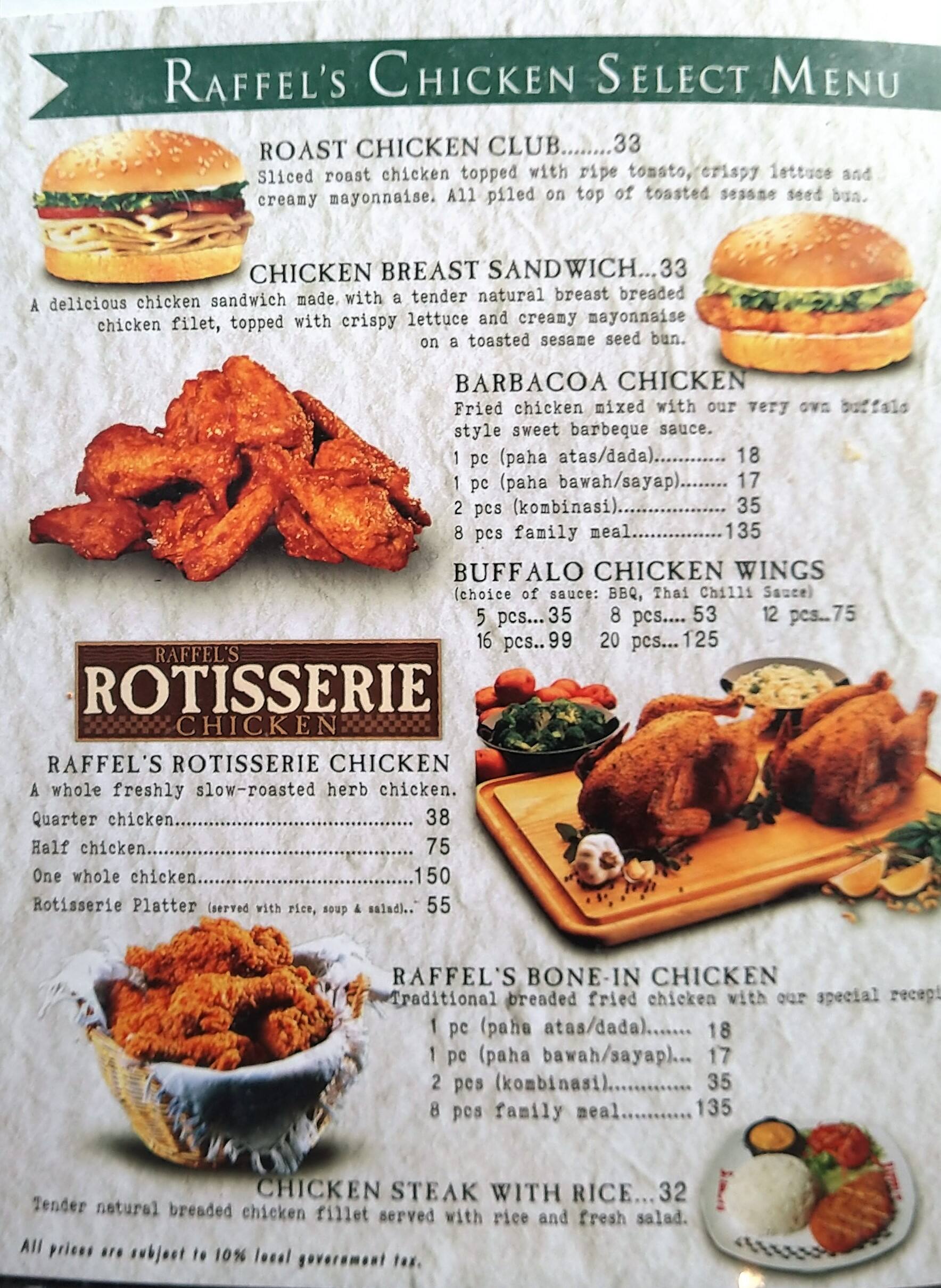 Raffels Menu Menu For Raffels Bekasi Selatan Bekasi