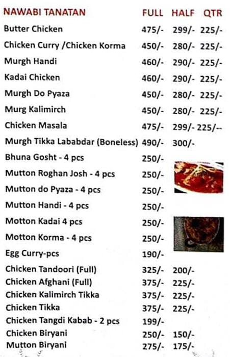 Boons Restaurant menu