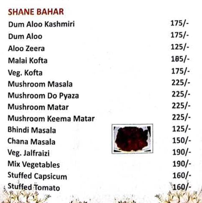 Boons Restaurant menu