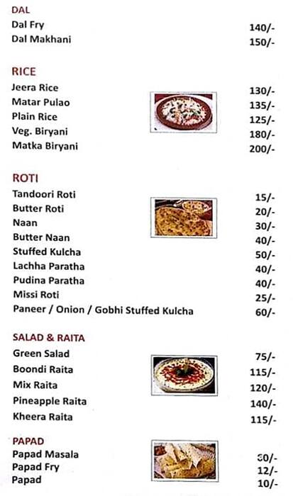 Boons Restaurant menu