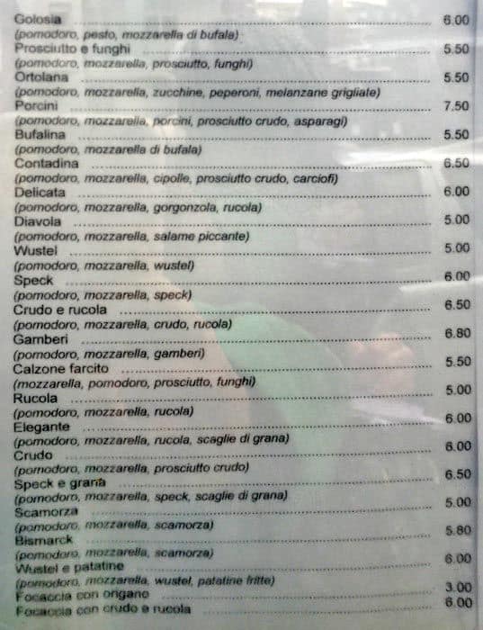 Menu di Città D'oriente 