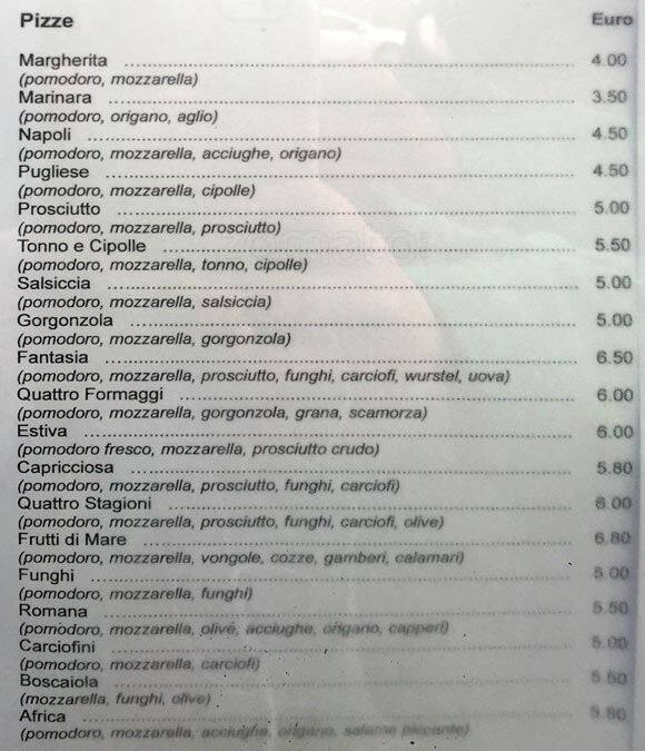 Menu di Città D'oriente 