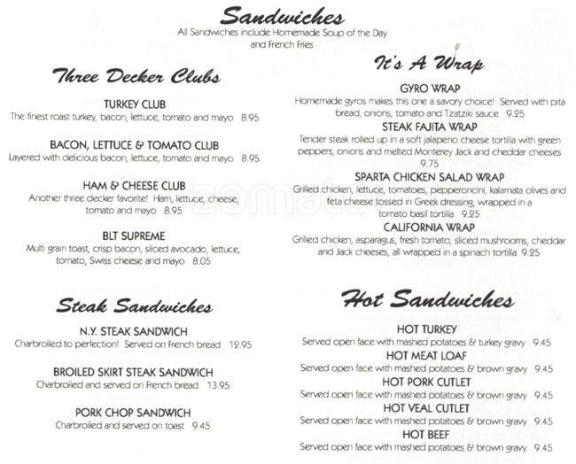 Sunmist Restaurant of Addison меню