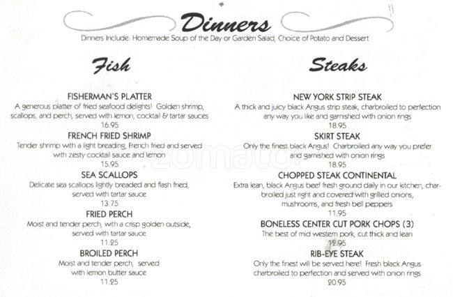 Sunmist Restaurant of Addison меню