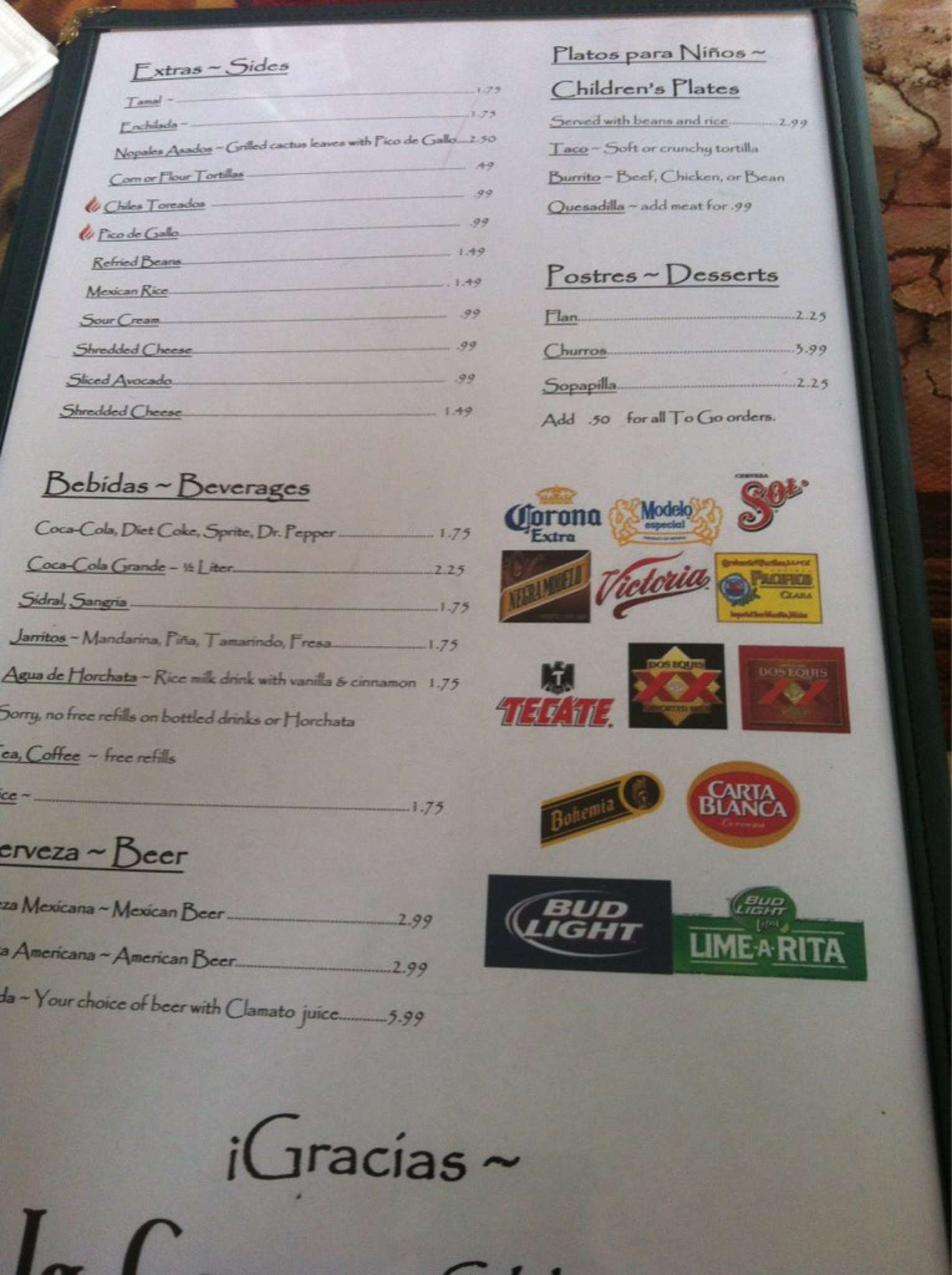 Get Casa corona menu Free