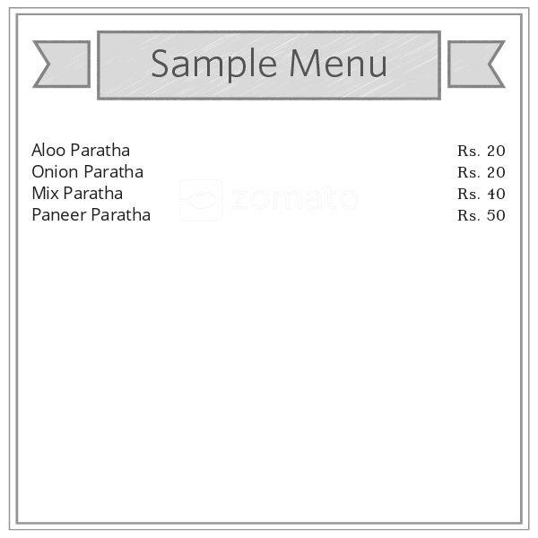 Menu of Paratha Kings, Marol, Mumbai