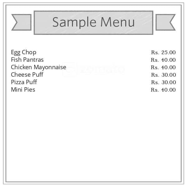 Nahoum and Sons Private Limited Confectioners menu