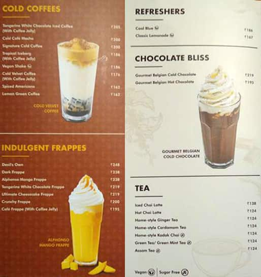 Coffee day online menu