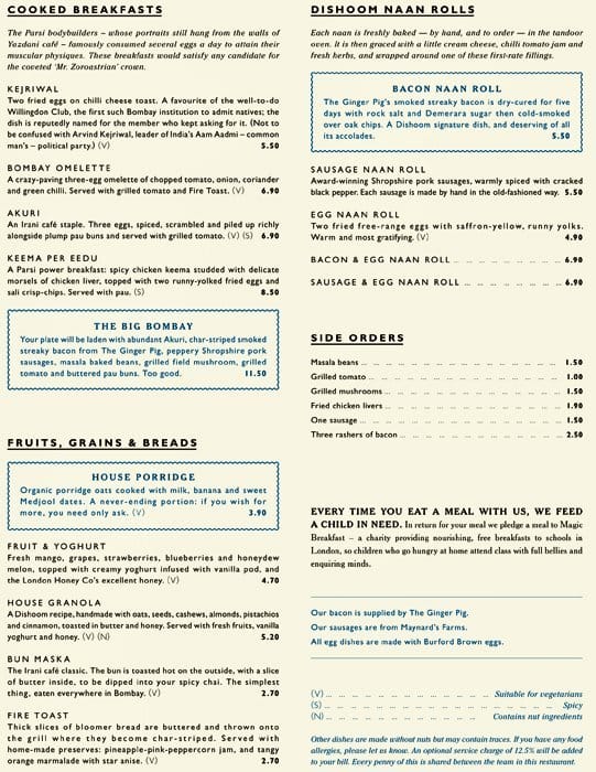 Dishoom Menu, Menu for Dishoom, Covent Garden, London - Zomato UK